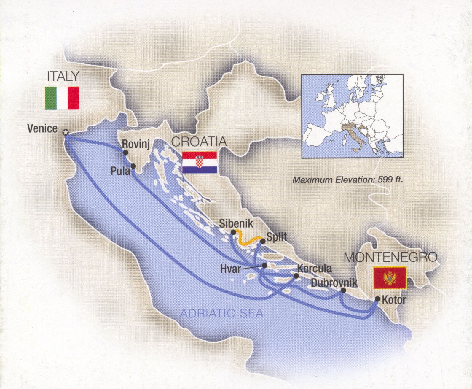 Adriatic Cruise Route