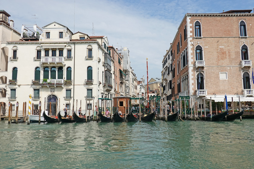 Gondola Parking Lot Along the Grand Canal, Venice