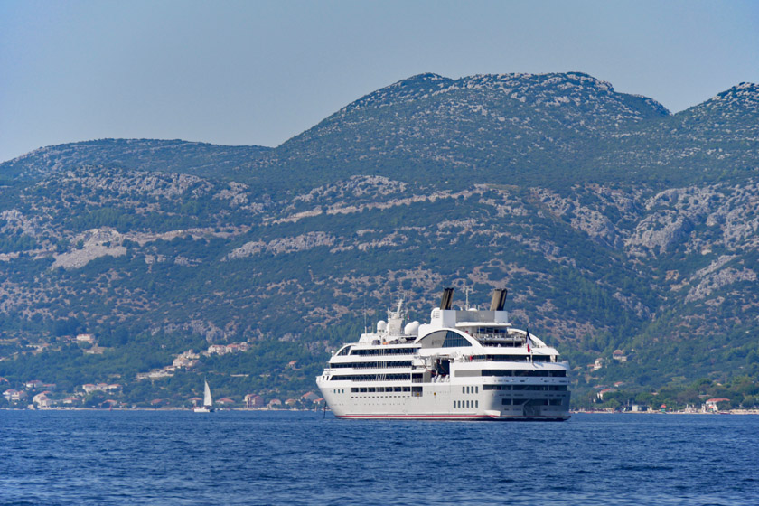 Le Lyrial at Anchor off Korcula