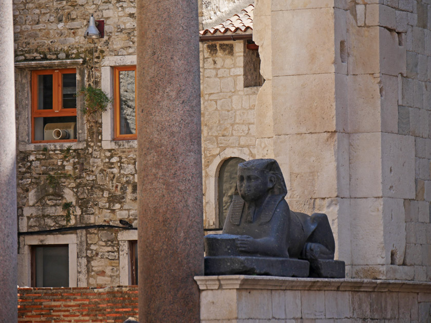 Sphinx at the Peristyle of Diocletian's Palace, Split