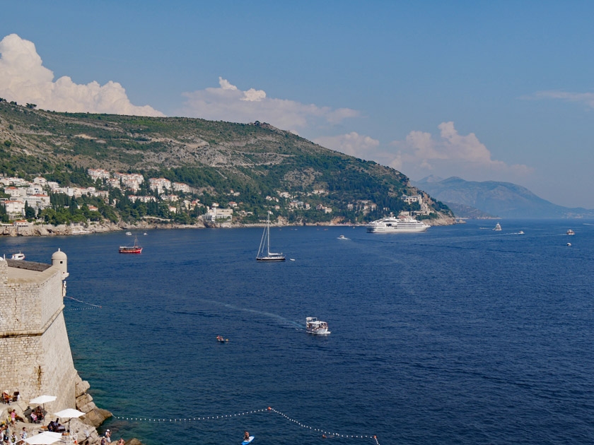 Le Lyrial and the Adriatic Seen from Dubrovnik City Wall