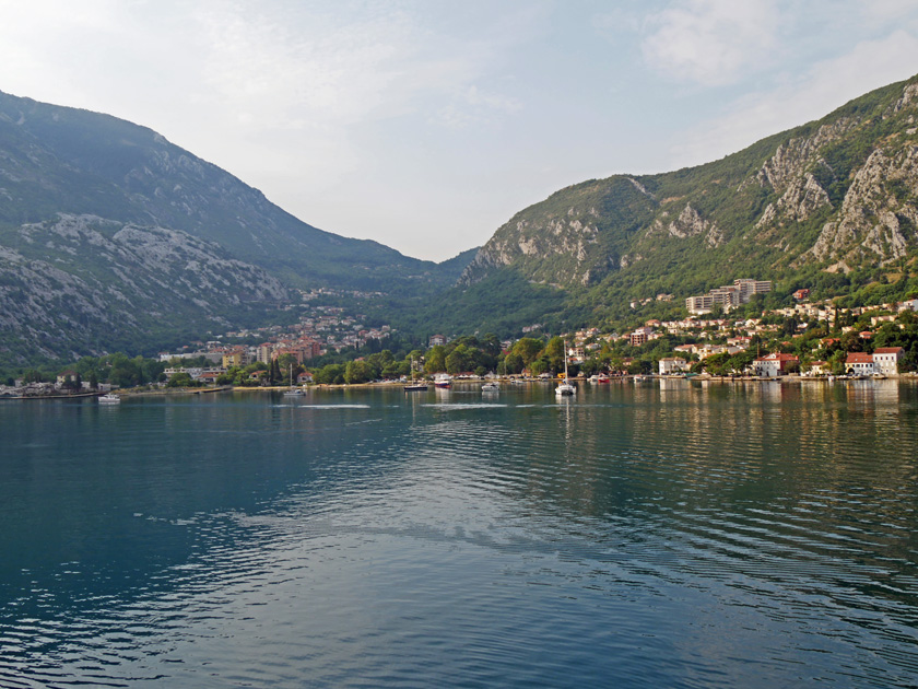 Sailing into the Bay of Kotor, Montenegro