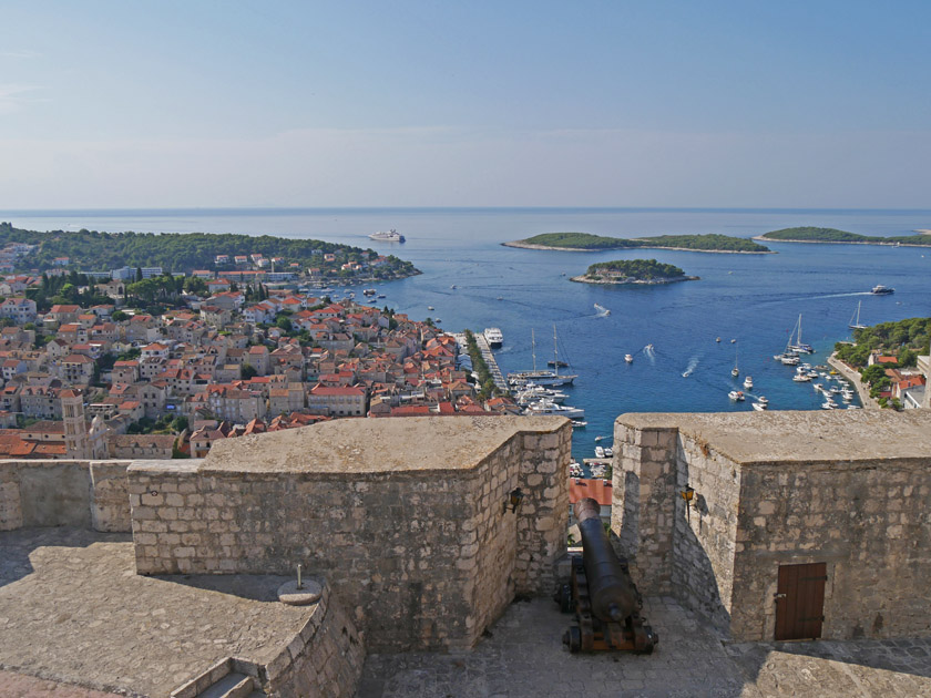 View of Hvar from the Ramparts of the City Fortress