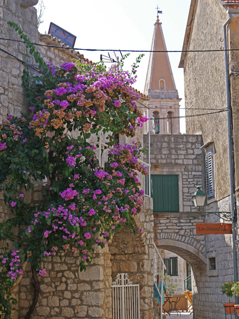 View of St. Stephen's Church Bell Tower from Stari Grad Walkway???