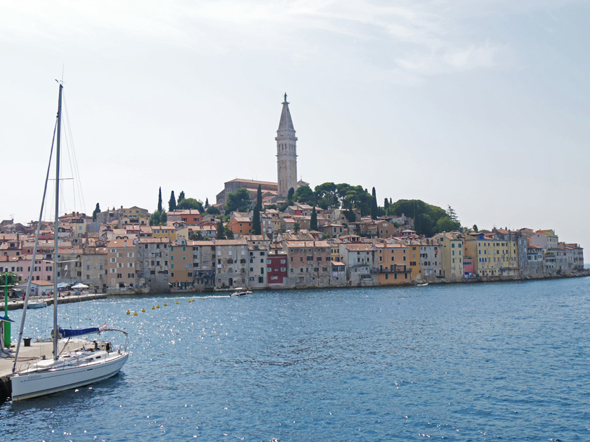 Rovinj Waterfront from Le Lyrial (St. Euphemia's Bell Tower in Background)