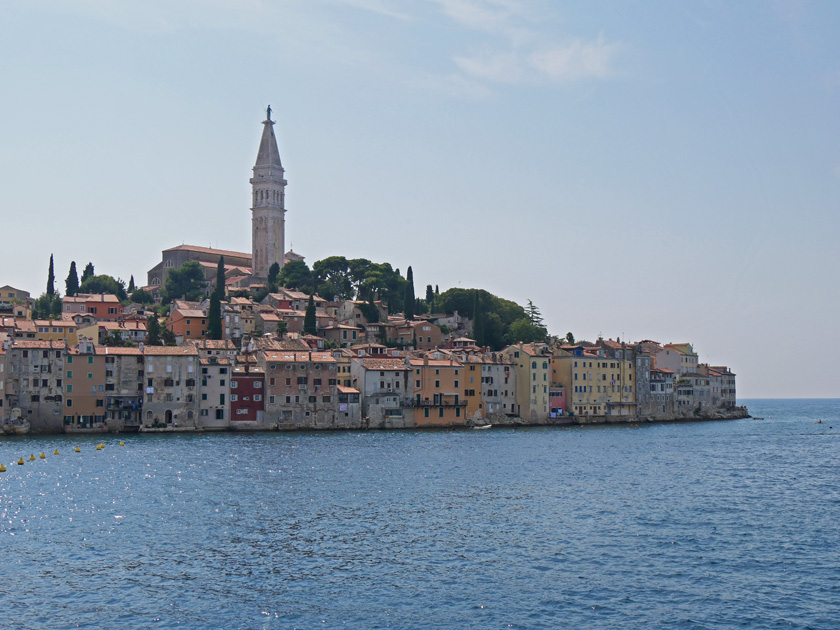 Rovinj Waterfront from Le Lyrial (St. Euphemia's Bell Tower in Background)