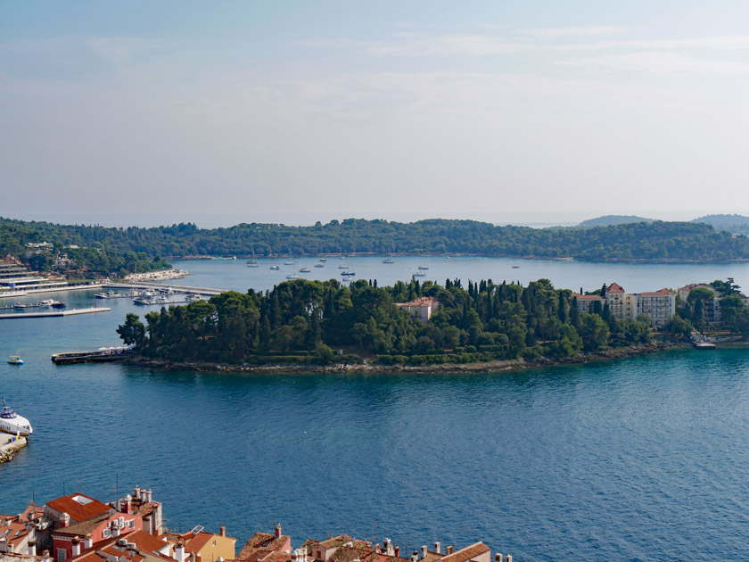 St. Katarina Island as seen from St. Euphemia Bell Tower, Rovinj