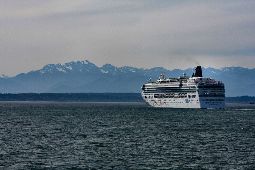 Cruise Ship Departing Seattle