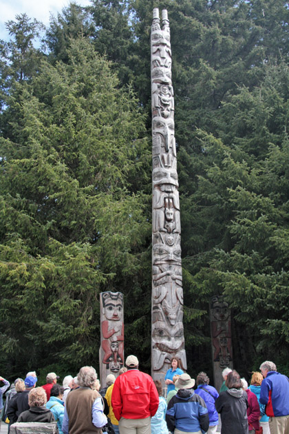 Totem Poles at Entrance to Sitka National Historical Park