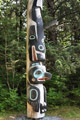 Eagle and Whale Detail on Totem Pole