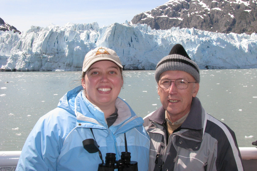 Becky and Jim in Front of Margerie Glacier