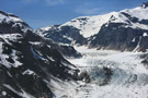 LeConte Glacier Beginnings in Mountains, Aerial View