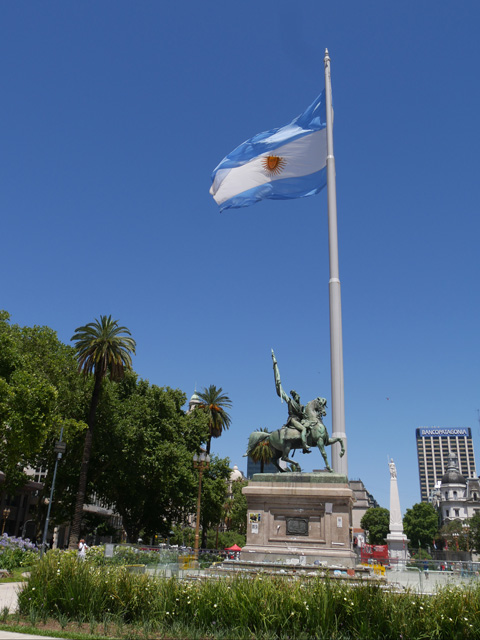 Monument to General Manuel Belgrano and Argentinian Flag, Buenos Aires