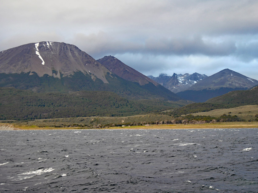 Andes Mountains Along the Beagle Channel Leaving Ushuaia