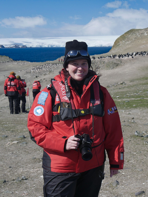 Becky on Barrientos Island