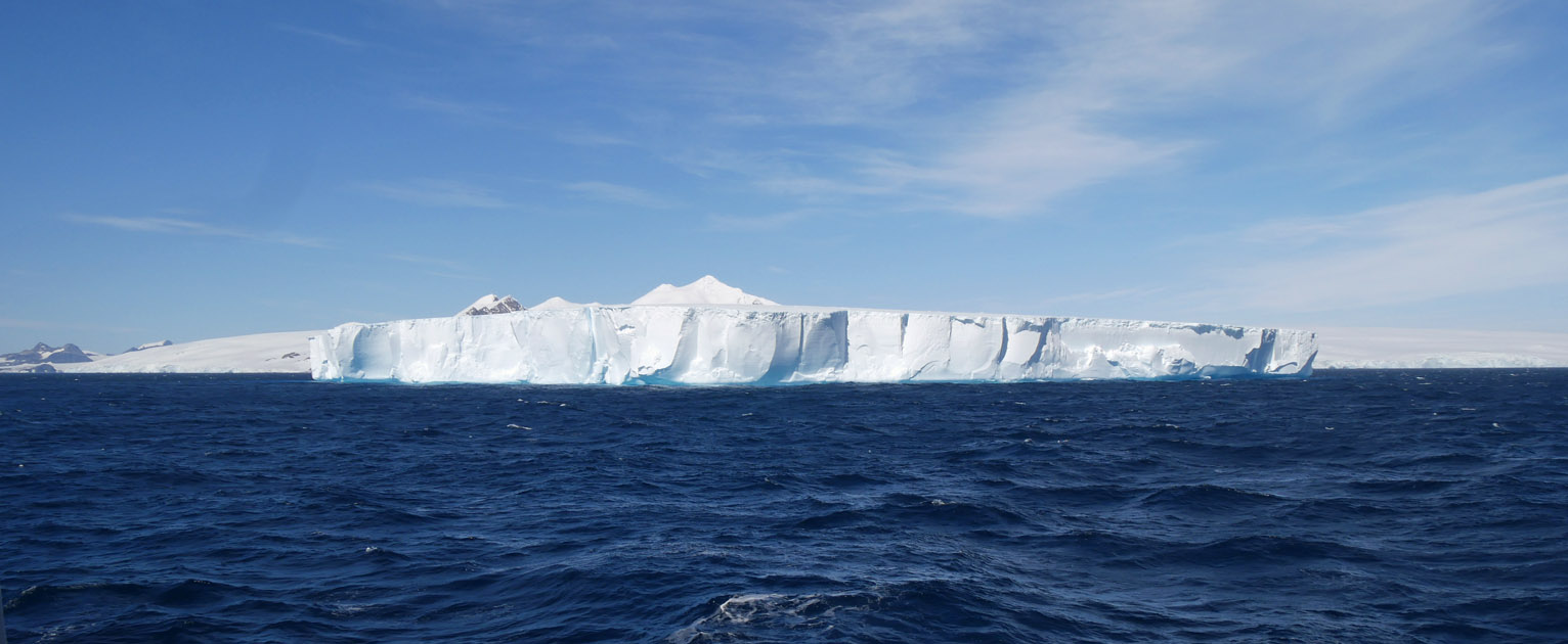 Large Tabular Iceberg and Glacier