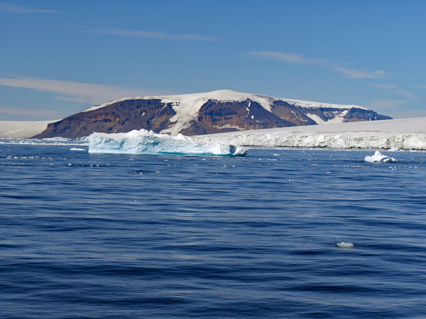 Galcier and Tabular Iceberg in Front of Brown Bluff