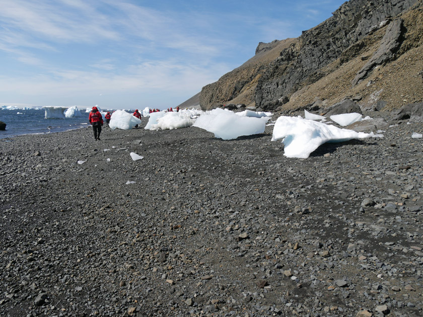 Hiking on Devil Island