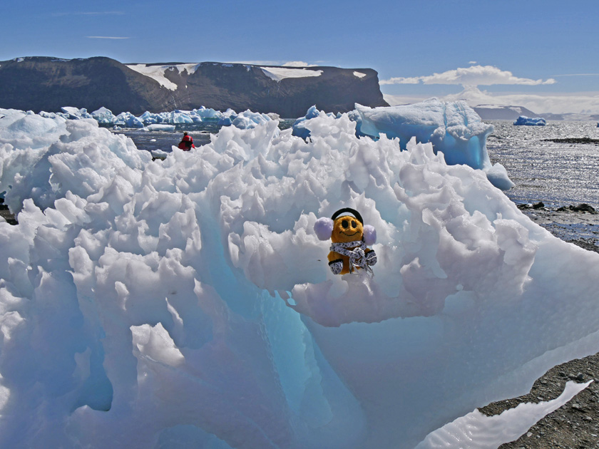 Mr. Happy on Devil Island Iceberg