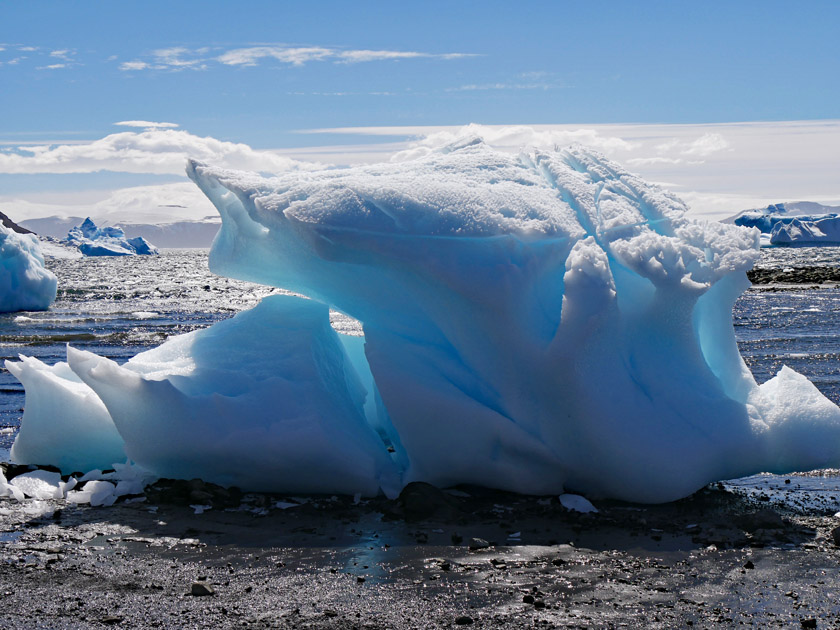 Blue Iceberg on Devil Island Beach