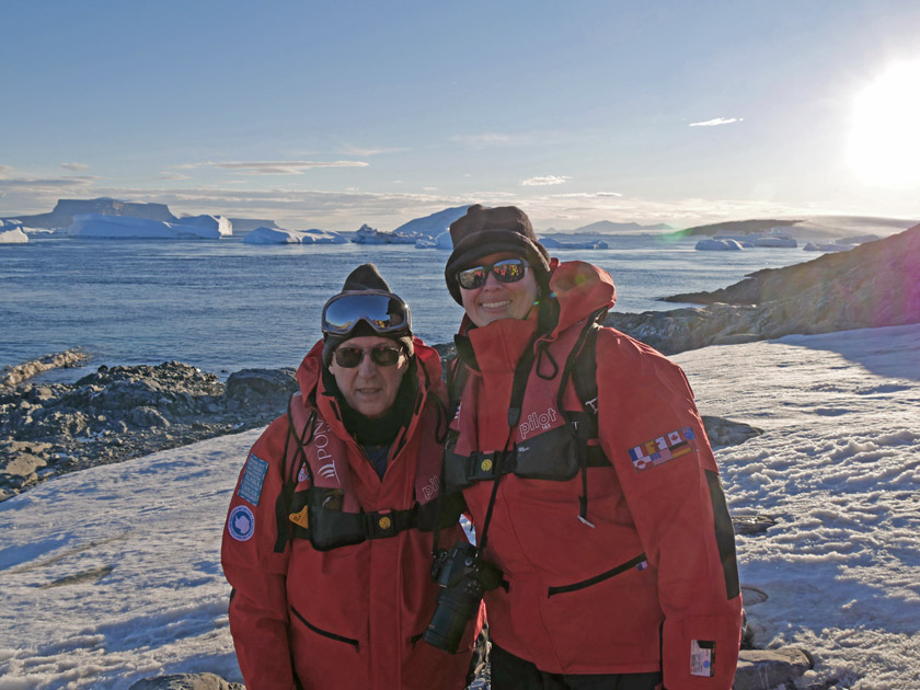 Becky and Jim on the Pitt Point Glacier