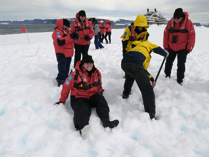 Becky Stuck in Iceberg with Rescue Team