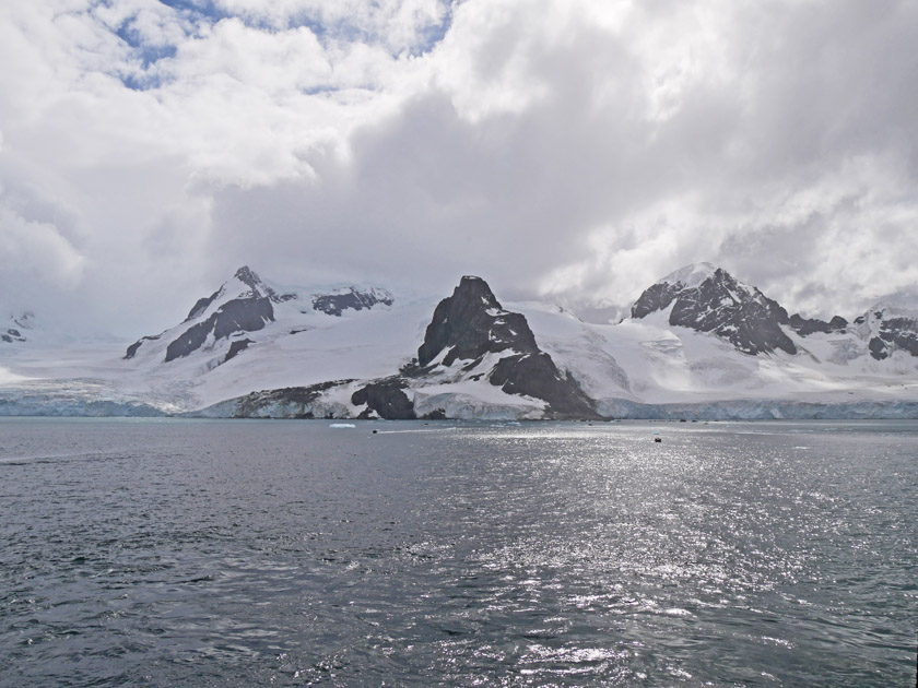 Zodiacs Cruisng Gibbon Bay, East Coast of Coronation Island