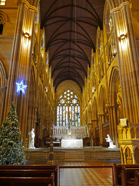 Interior of St. Mary's Cathedral, Hyde Park, Sydney