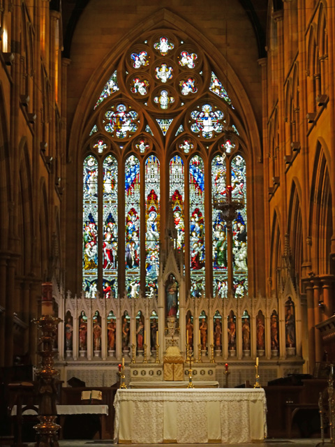 Interior of St. Mary's Cathedral, Hyde Park, Sydney