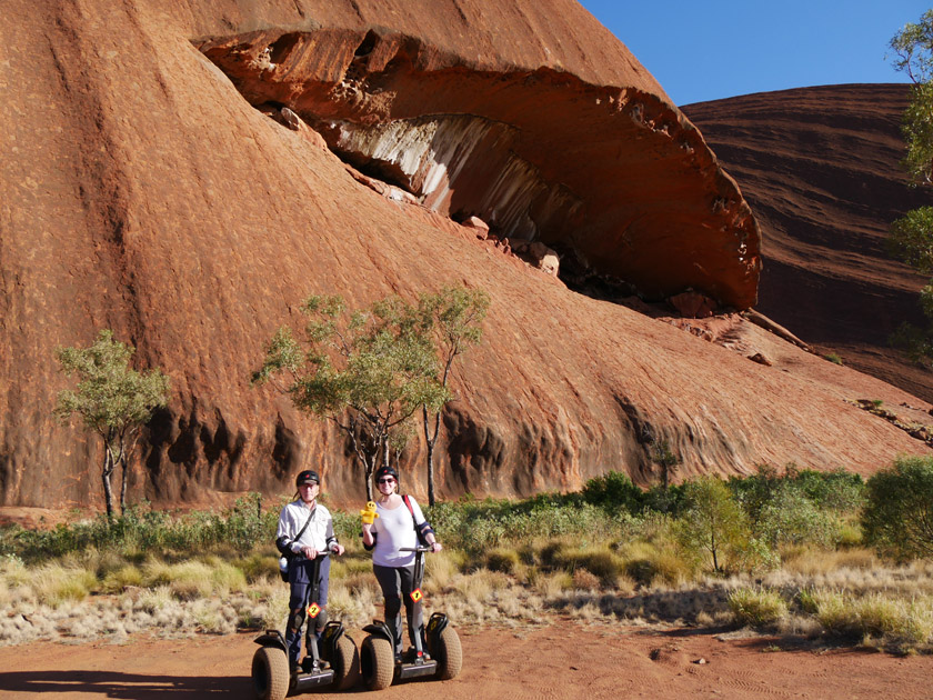 Becky & Jim on Segway Tour, Uluru Base Trail