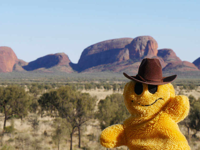 Mr. Happy at Kata Tjuta National Park