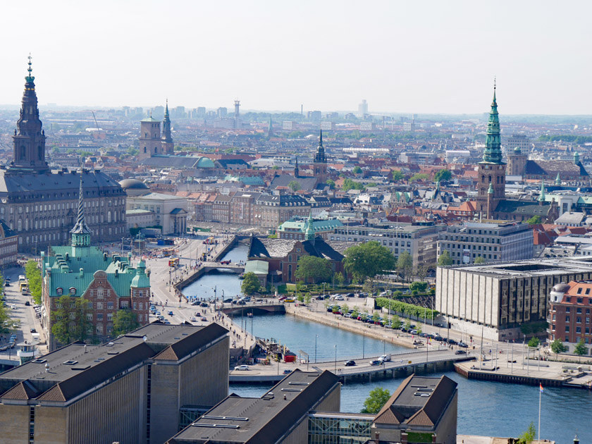 City View from Top of Vor Freslers Kirke, Copenhagen