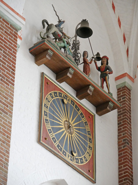 St. George Slaying the Dragon, 15th Century Clock, Roskilde Domkirke, Roskilde