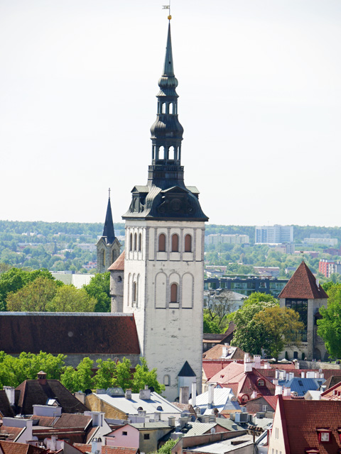 View of Tallinn Town Hall from Top of St. Olaf's Church