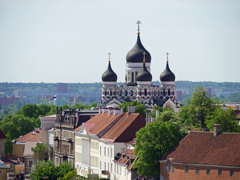 View of Alexander Nevsky Cathedral from Top of St. Olaf's Church