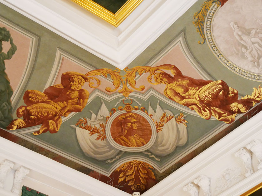 Ceiling Corner Detail, Peterhof Palace, St. Petersburg