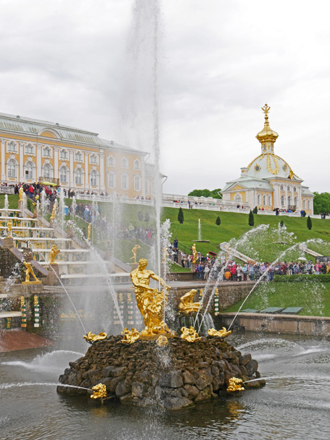 Grand Palace, Grand Cascade & Samson Fountains, Peterhof Palace, St. Petersburg