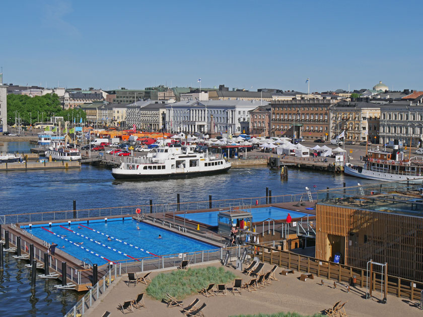 Helsinki Harbor and Outdoor Pool