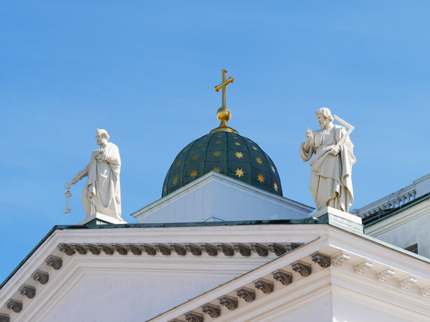 Statues on Helsinki Cathedral