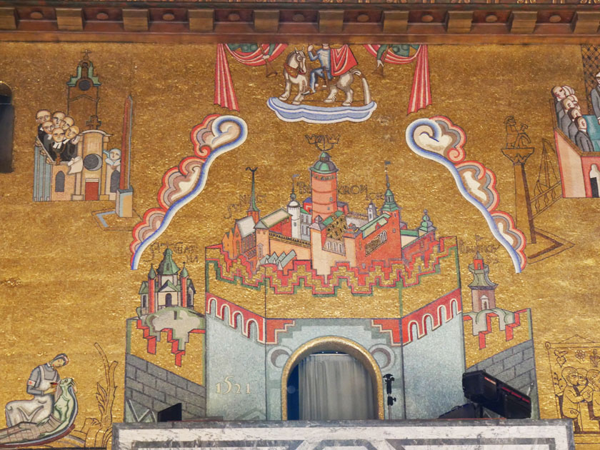 Walls of the Golden Hall, Stockholm City Hall