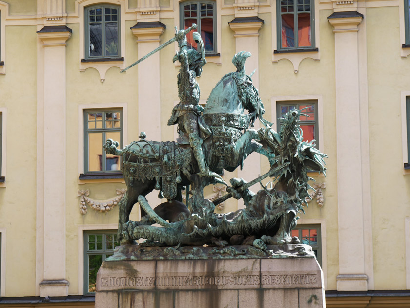 Statue of St. George Slaying the Dragon, Gamla Stan, Stockholm