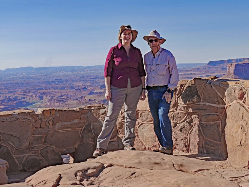 Becky and Jim at Dead Horse Point Ovelook, Dead Horse Point SP