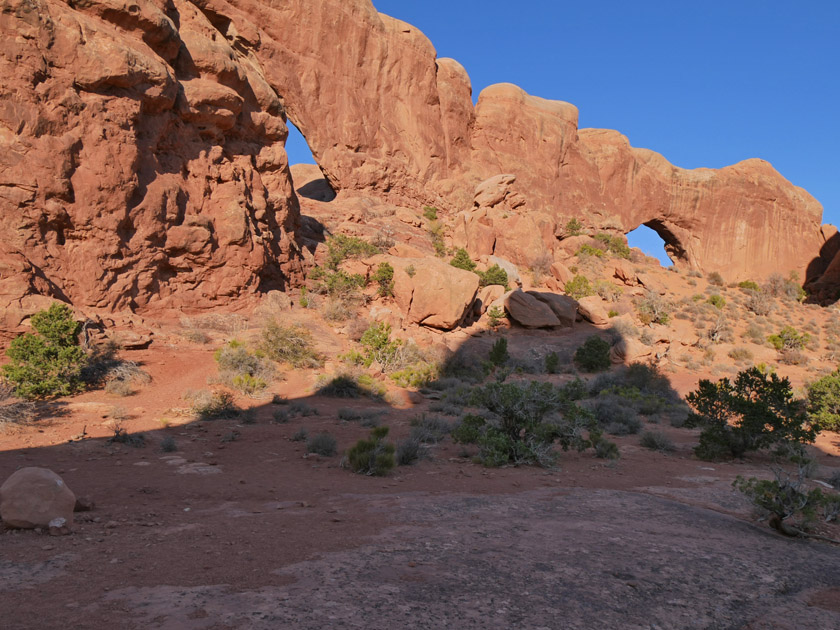 Windows Arches from Primitive Trail, Arches NP