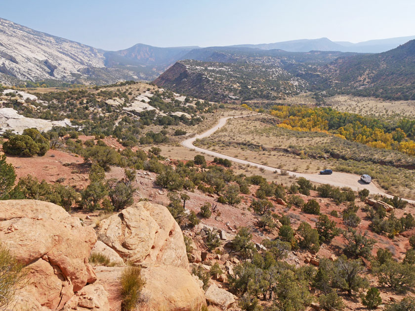 View from Top of Petroglyph Trail Along Cub Creek Road, Dinosaur NM