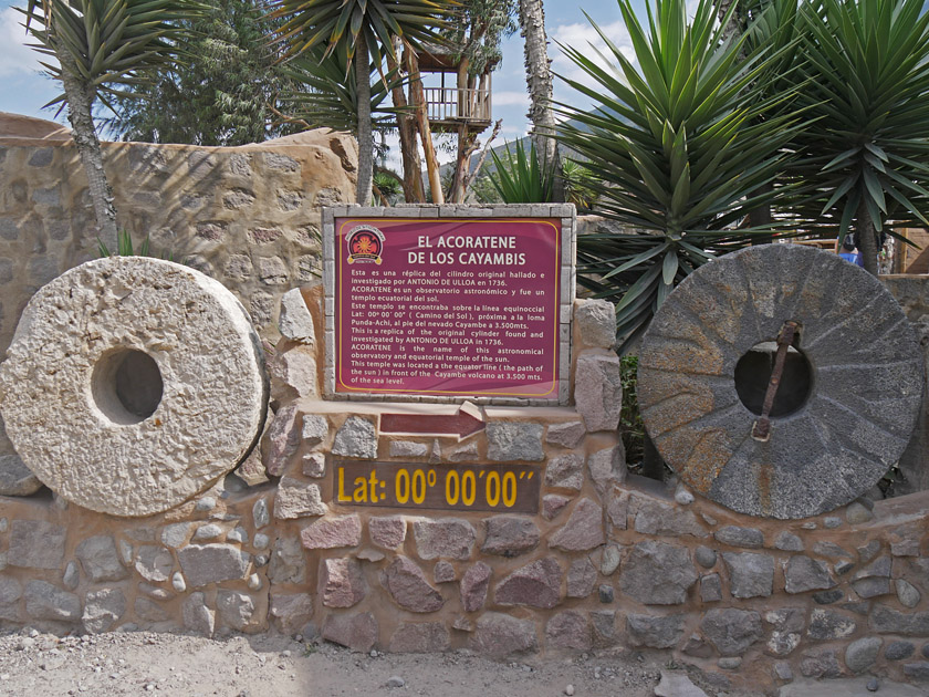 Equator Sign at Intiñan Museum, San Antonio de Pichincha