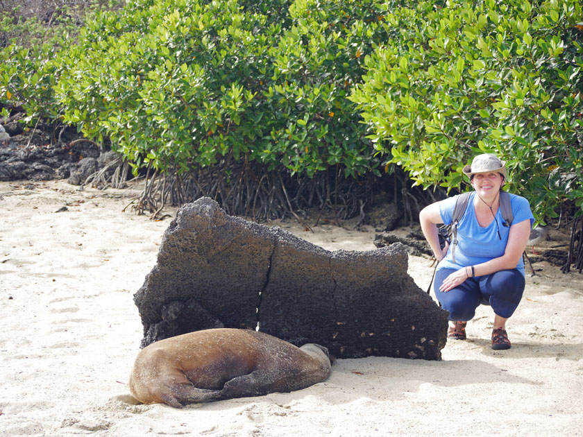 Becky and Galapagos Sea Lion, Genovesa Island