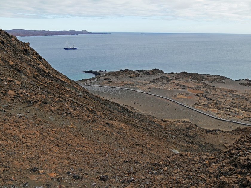 Bartolomé Island Boardwalk and Sullivan Bay