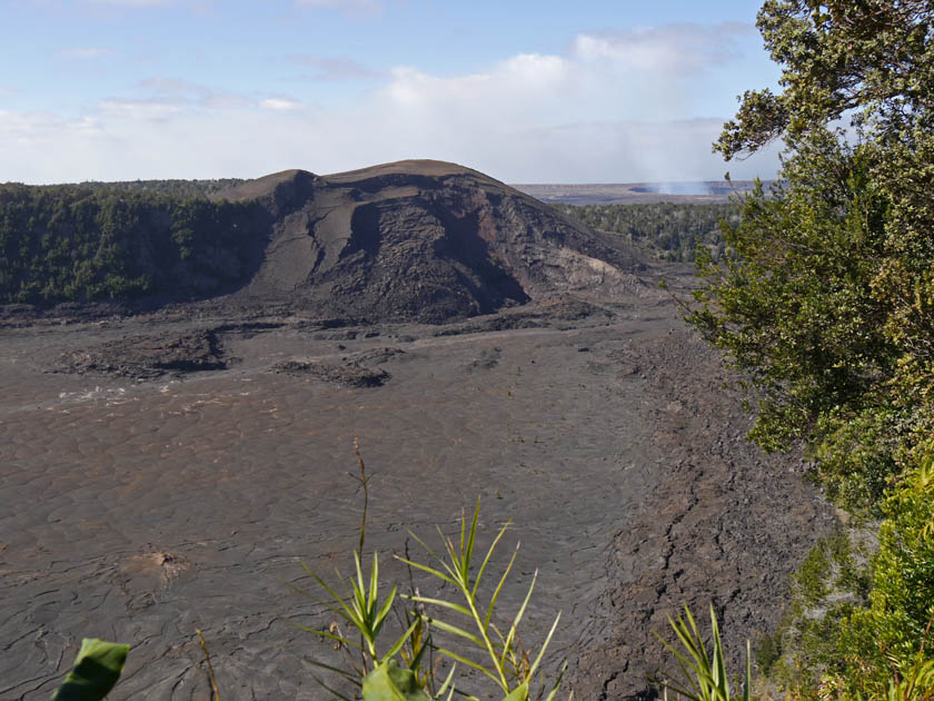 Kilauea Iki Crater and Pu'u Pua'i Cone from Trailhead