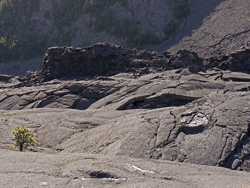 Lava Piles and Fissures in Kilauea Iki Crater