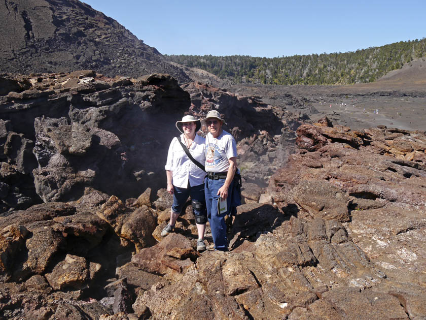 Becky & Jim at Steam Vent in Kilauea Iki Crater